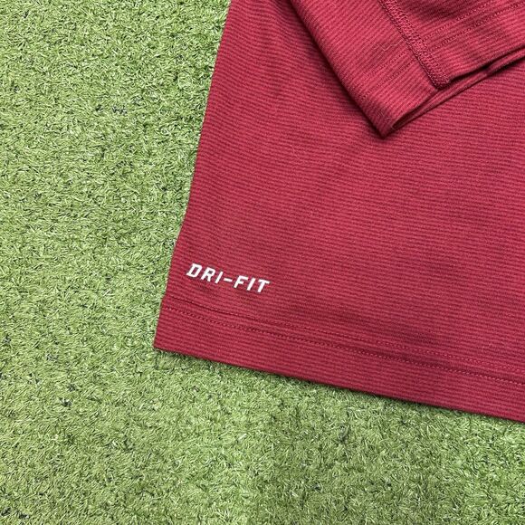 Nike Dri-Fit Men's Red Oklahoma Long Sleeve Activewear Logo Shirt Size Large - Picture 3 of 6